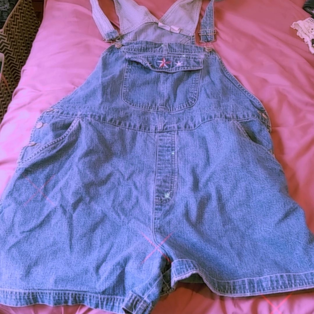 Red, White, and Blue Jean American Star Overalls
